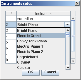 Instrument selection